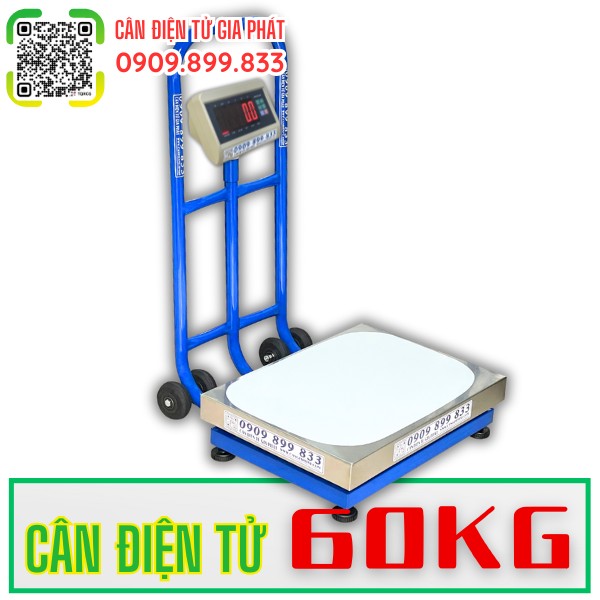 C&acirc;n điện tử 60kg c&oacute; b&aacute;nh xe - C&acirc;n Điện Tử GIa Ph&aacute;t