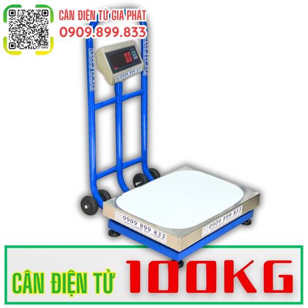 C&acirc;n điện tử 100kg c&oacute; b&aacute;nh xe - C&acirc;n Gia Ph&aacute;t