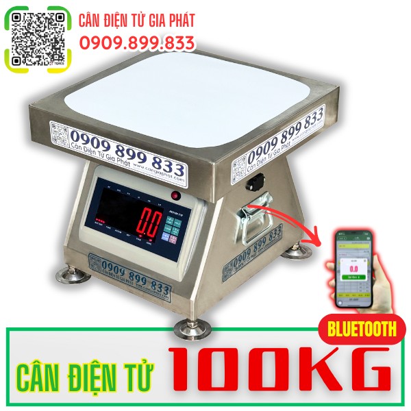 C&acirc;n điện tử 100kg kết nối bluetooth điện thoại