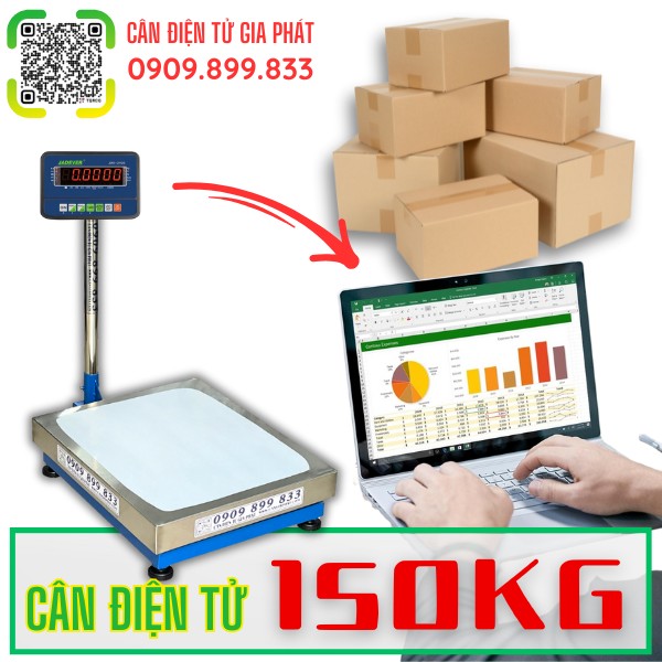 C&acirc;n điện tử 150kg kết nối m&aacute;y t&iacute;nh lưu excell