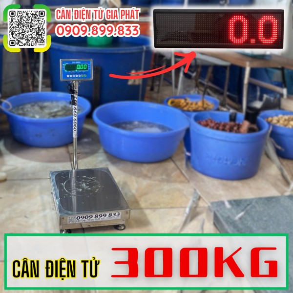 Cân điện tử 300kg kết nối màn hình LED lớn treo tường