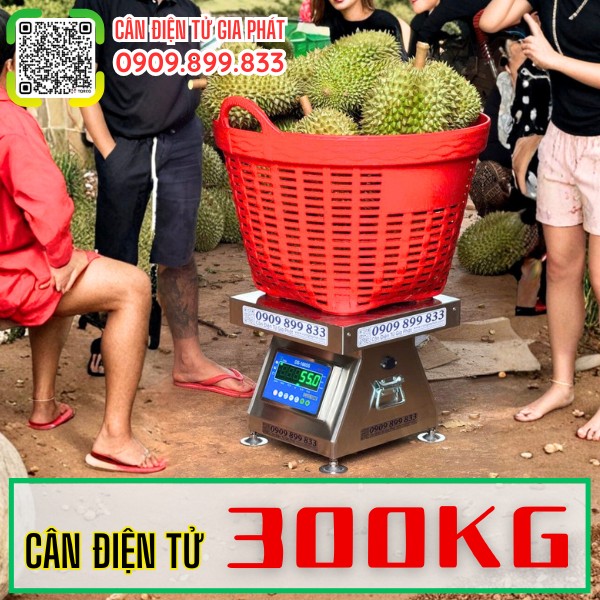 Cân điện tử 300kg cân sọt sầu riêng Cân Gia Phát