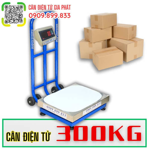 Cân điện tử 300kg có bánh xe di chuyển