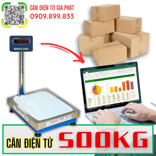 Cân điện tử 500kg kết nối máy tính lưu file excell