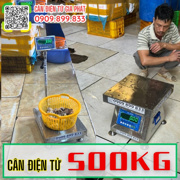 Cân điện tử 500kg inox chống nước cân hải sản
