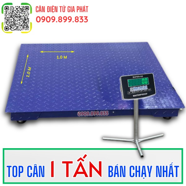 Cân điện tử 1 tấn - cân sàn điện tử 1 tấn Super-SS