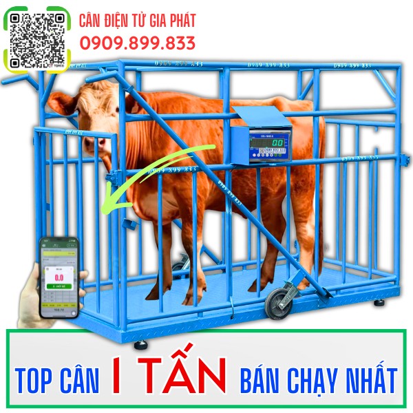 Cân điện tử 1 tấn cân bò - Cân Gia Phát