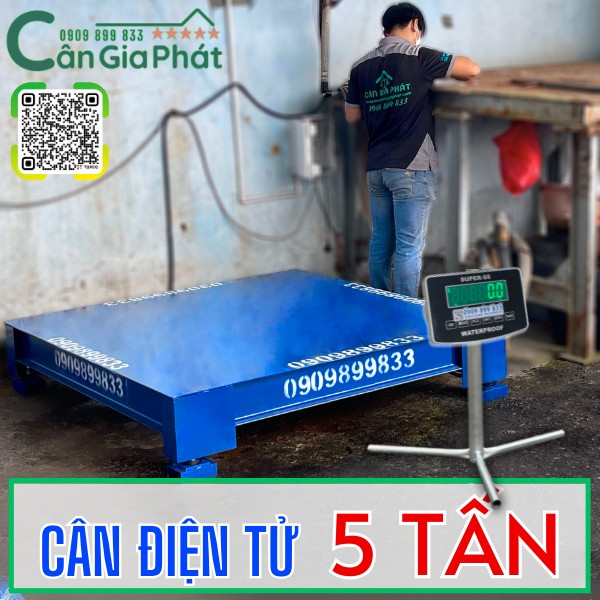 C&acirc;n điện tử 5 tấn - c&acirc;n s&agrave;n điện tử 5 tấn