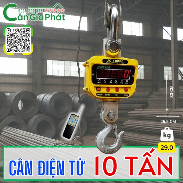 C&acirc;n điện tử 10 tấn - c&acirc;n m&oacute;c cẩu 10 tấn Jadever JC