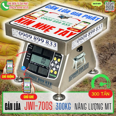 Cân lúa 100kg 200kg 300kg 500kg JWI-700S năng lượng mặt trời