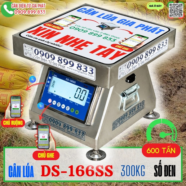 CÂN LÚA 100KG 200KG 300KG 500KG DS-166SS NHẬT SỐ ĐEN