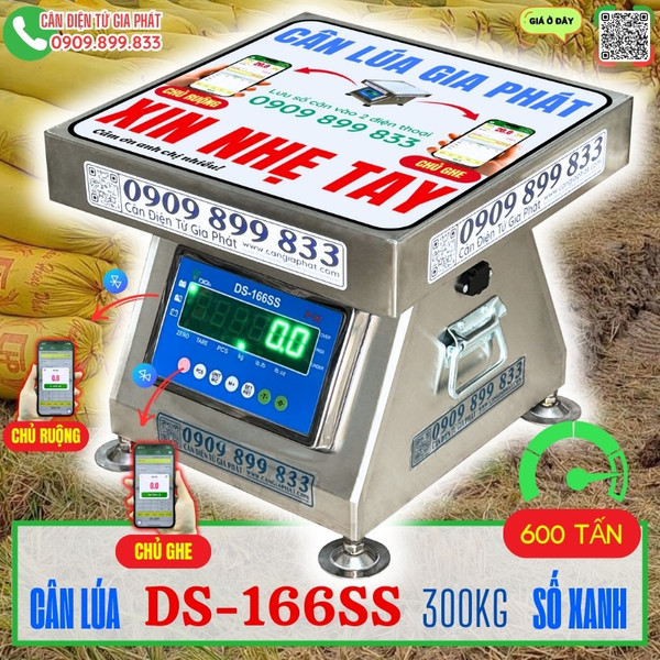 Cân lúa Nhật 100kg 200kg 300kg 500kg DS-166SS số xanh cân 600 tấn
