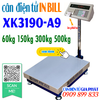 Cân bàn điện tử XK3190 A9 
60kg 150kg 300kg 500kg