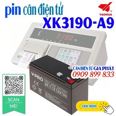 Pin cân điện tử XK3190-A9 in hóa đơn 30kg 60kg 100kg 150kg 200kg 300kg 500kg