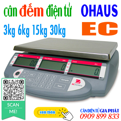 Cân điện tử Ohaus EC đếm số lượng 3kg 6kg 15kg 30kg