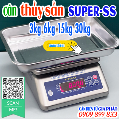 Cân điện tử inox chống nước Super-SS 3kg 6kg 15kg 30kg
