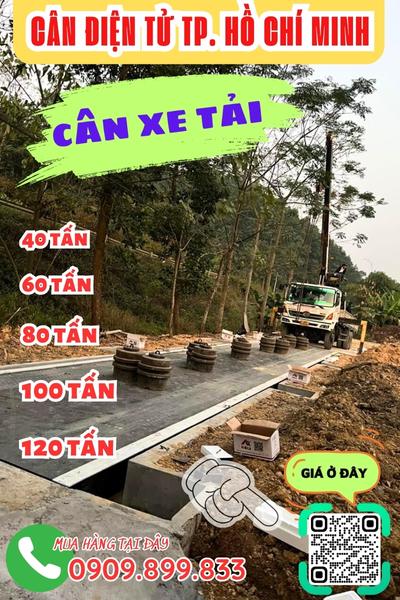 Cân điện tử Tp Hồ Chí Minh - trạm cân xe tải 40 tấn 60 tấn 80 tấn 100 tấn 120 tấn