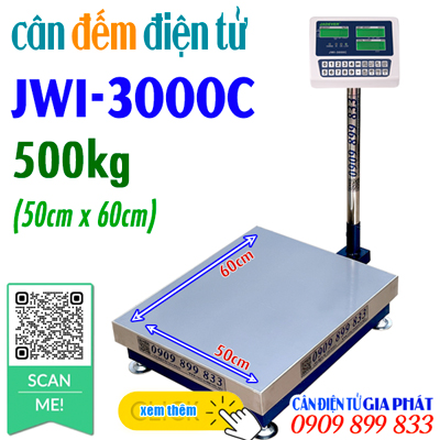 Cân điện tử đếm số lượng JWI-3000C 500kg 