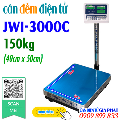 Cân điện tử đếm số lượng JWI-3000C 100kg 150kg 200kg 