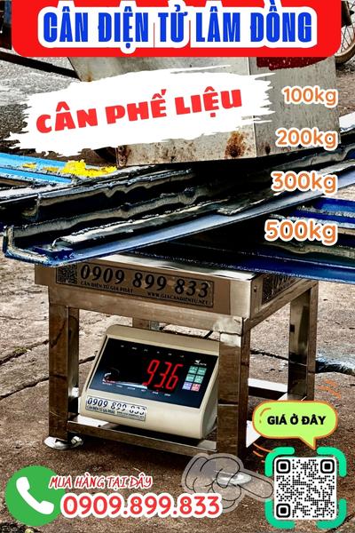 Cân điện tử ở Lâm Đồng - cân điện tử cân phế liệu 200kg 300kg 500kg