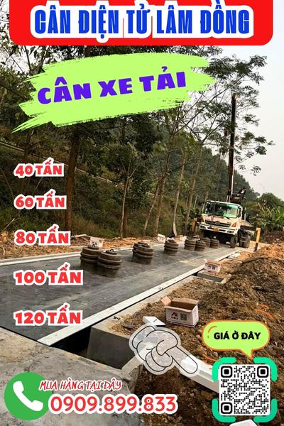 Cân điện tử Lâm Đồng - trạm cân xe tải 40 tấn 60 tấn 80 tấn 100 tấn 120 tấn