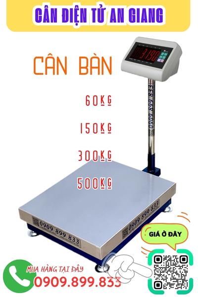 Cân điện tử An Giang - cân bàn 60kg 100kg 150kg 200kg 300kg 500kg
