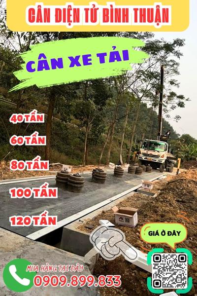 Cân điện tử Bình Thuận - trạm cân xe tải 40 tấn 60 tấn 80 tấn 100 tấn 120 tấn