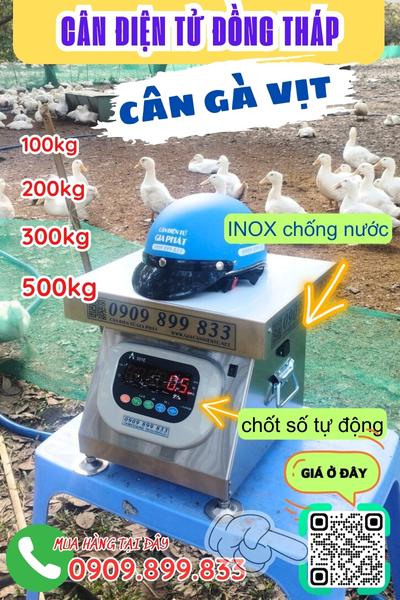 Cân điện tử Đồng Tháp - cân gà vịt 100kg 200kg 300kg 500kg