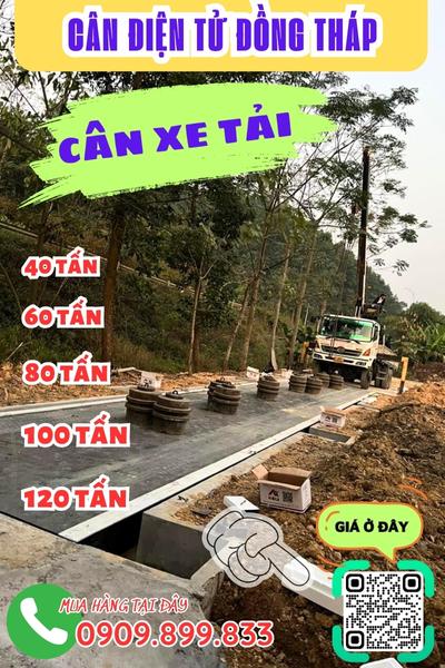Cân điện tử Đồng Tháp - trạm cân xe tải 40 tấn 60 tấn 80 tấn 100 tấn 120 tấn