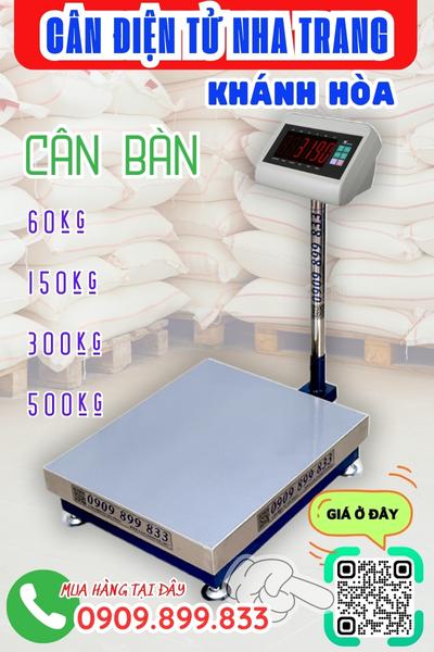 Cân điện tử Cam Ranh Khánh Hòa - cân bàn 60kg 100kg 150kg 200kg 300kg 500kg