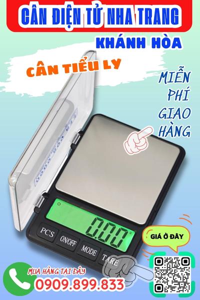 Cân điện tử Nha Trang Khánh Hòa - cân tiểu ly 100g 200g 300g 500g