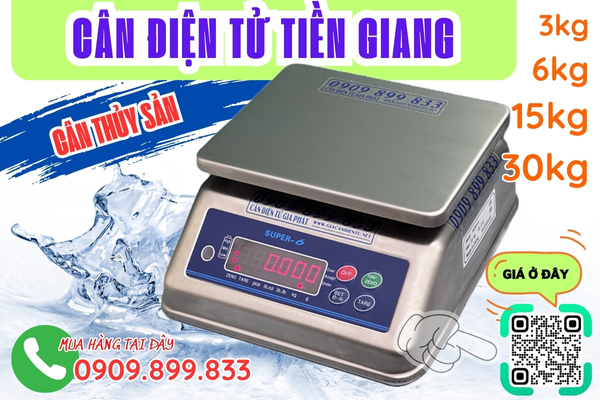Cân điện tử Tiền Giang - cân điện tử chống nước 3kg 6kg 15kg 30kg