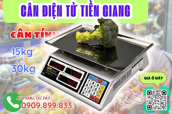 Cân điện tử Tiền Giang - cân tính tiền siêu thị 15kg 30kg