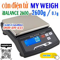 Cân điện tử My Weigh 2600, 
Cân điện tử Mỹ, IBalance 2600g/0.1g