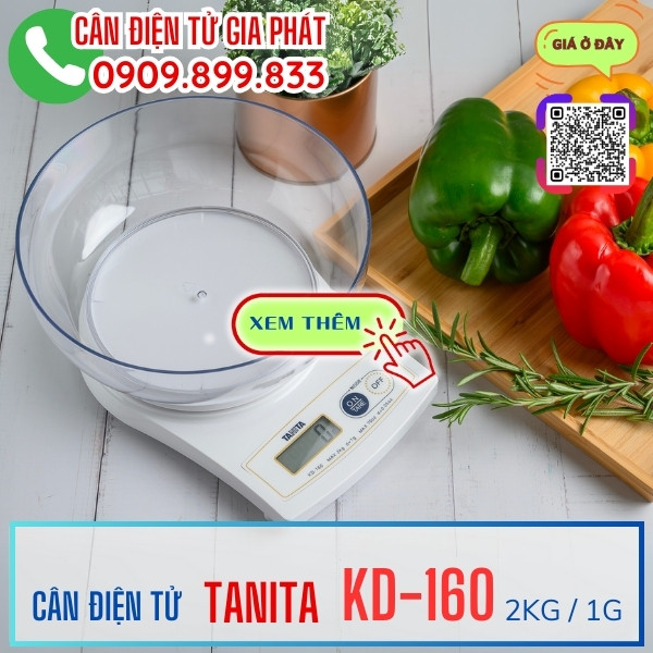 Cân điện tử Tanita KD160 2kg/1g Nhật giá rẻ TpHCM Bình Dương Đồng Nai