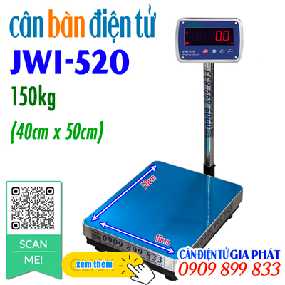 CÂN ĐIỆN TỬ GIA PHÁT - cân bàn JWI-520 150kg