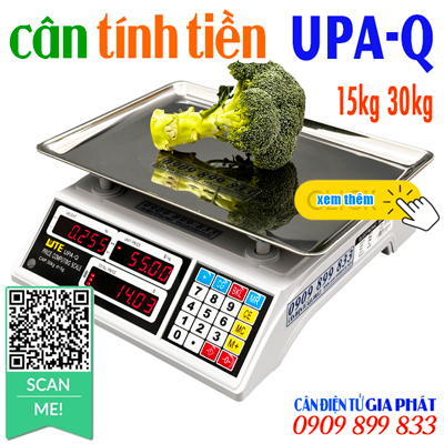 Cân điện tử bán hàng UPA-Q 30kg, cân tính tiền siêu thị 30kg giá rẻ
