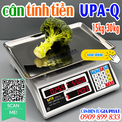 Cân tính tiền UPA-Q 15kg 30kg 2 màn hình số trước sau