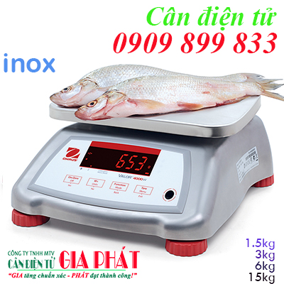 Cân điện tử Ohaus Valor 4000 inox 1.5kg 3kg 6kg 15kg TpHCM Hà Nội