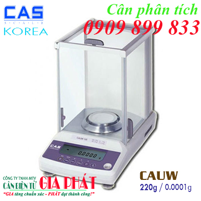 Cân điện tử Cas CAUW 220g / 0.0001g cân phân tích Cas Korea