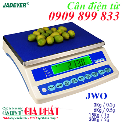 Cân điện tử Jadever JWO 3kg 6kg 15kg 30kg Đài Loan