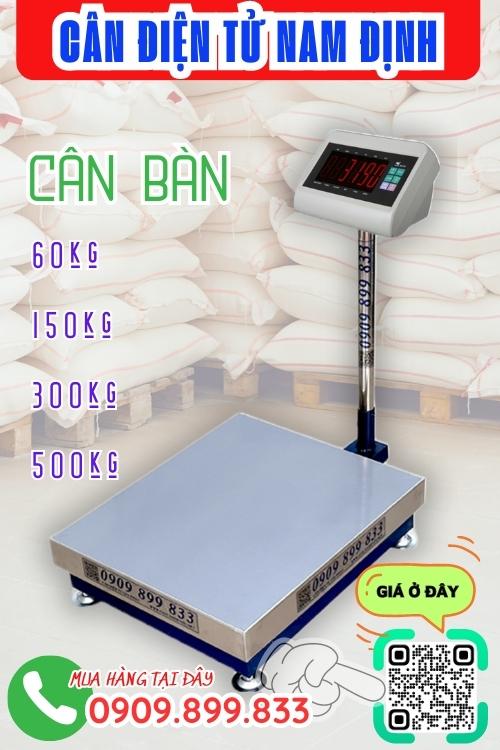 Cân điện tử Nam Định - cân bàn 60kg 100kg 150kg 200kg 300kg 500kg