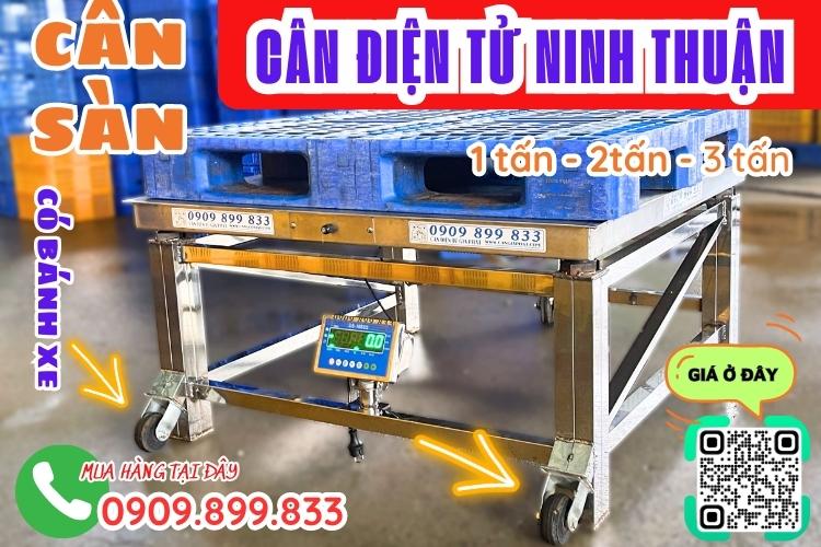 Cân điện tử Ninh Thuận - cân sàn 1 tấn 2 tấn 3 tấn có bánh xe