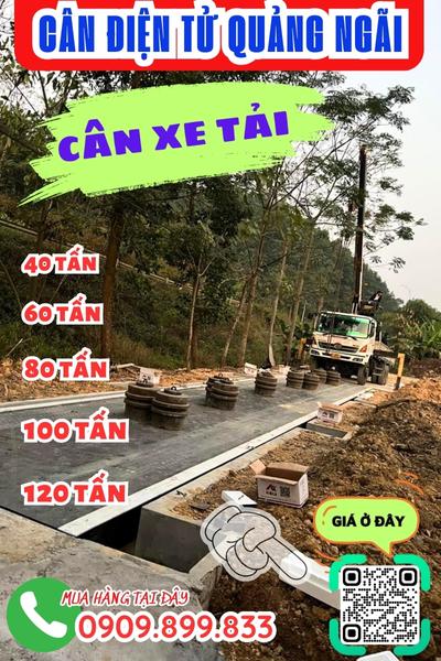 Cân điện tử Quảng Ngãi - trạm cân xe tải 40 tấn 60 tấn 80 tấn 100 tấn 120 tấn