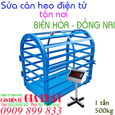 Sửa cân heo điện tử ở Biên Hòa Đồng Nai 300kg 500g 1 2 3 5 tấn