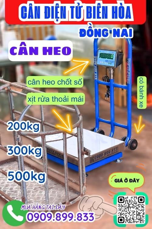 Cân điện tử Đồng Nai - cân heo 200kg 300kg 500kg chốt số & chống nước
