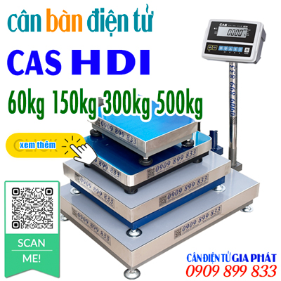 Cân bàn điện tử Cas HDI 60kg 150kg 300kg 500kg