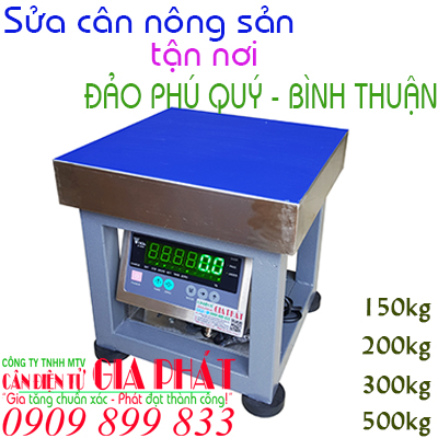 Sửa cân điện tử nông sản ở tại Đảo Phú Quý Bình Thuận 200kg 300kg 500kg