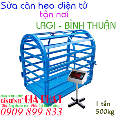Sửa cân heo điện tử ở tại Lagi Bình Thuận 300kg 500g 1 2 3 5 tấn