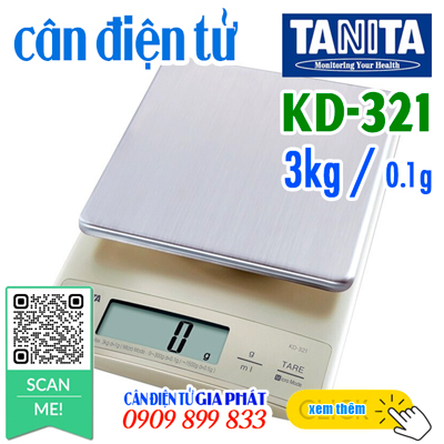 Cân điện tử 3kg Tanita KD-321 - CÂN ĐIỆN TỬ GIA PHÁT